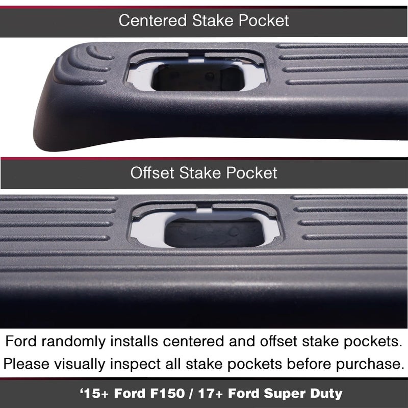 Bull Ring Offset Flush Fit Retractable Truck Bed Tie Downs for '15-'25 Ford F150, '17-'25 F250 & F350 Super Duty, '17-'25 Ford Raptor (Offset for Front, Middle & Rear Stake Pockets) (1 Pair) - Image 3
